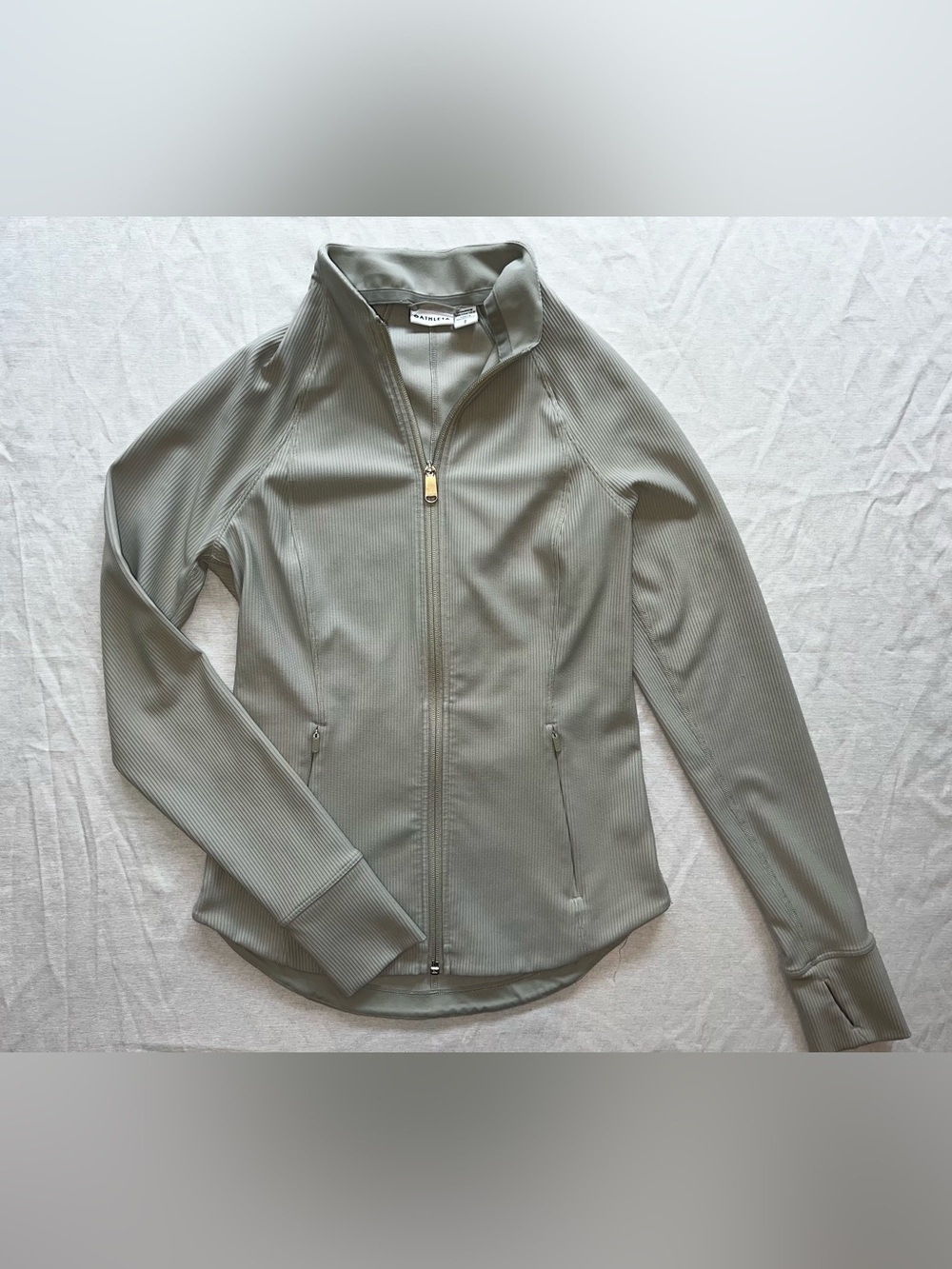 Athleta Oyster Salutation Ribbed Jacket Sz Small
